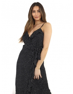Vestido lunares negro