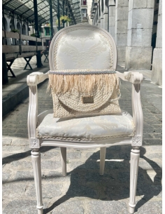 Bolso de mano cristal beige