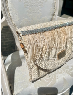 Bolso de mano cristal beige 2