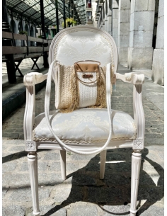 Bolso maletín fringes blanco