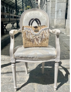 Bolso maletín pearls beige