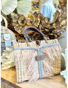 Bolso maletín cristal beige