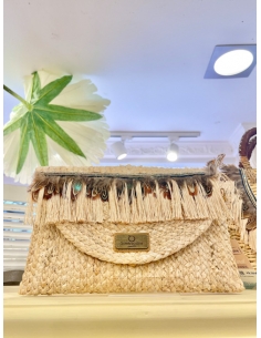 Bolso de mano plume beige