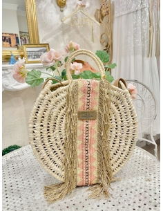 Capazo redondo Manhattan rosa