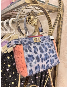 Bolso piel print multicolor