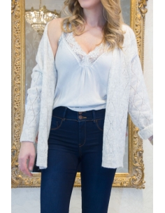 Chaqueta de punto topo...