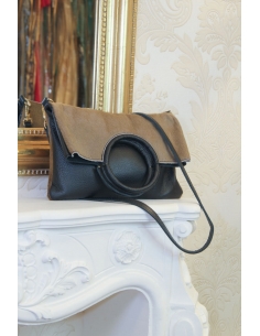 Bolso doblete negro piel...